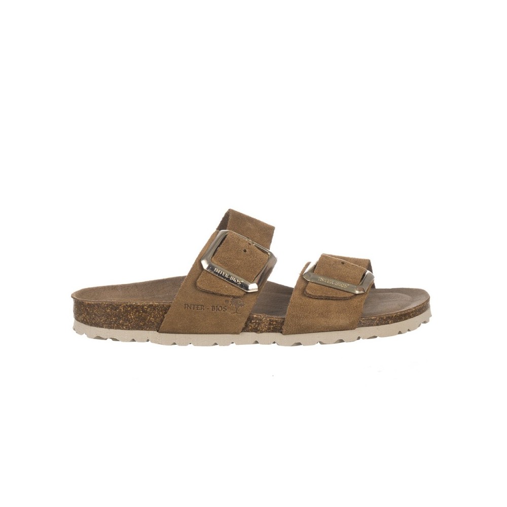 Sandalias Planas Inter-bios 7232 Mujer Cuero