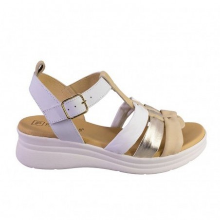 Sandalias Planas Pitillos 10614 Mujer Blanco