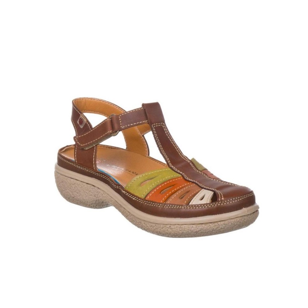 Sandalias Planas Laura Azaña 11987 Mujer Cuero