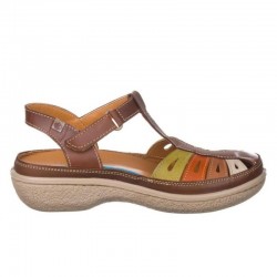 Sandalias Planas Laura Azaña 11987 Mujer Cuero