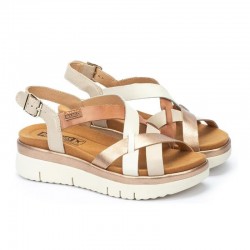 Sandalias Planas Pikolinos W4n-0650 Mujer Beig