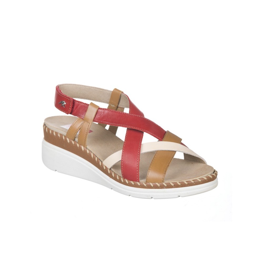 Cuñas Fluchos F2135 Mujer Rojo