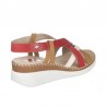 Cuñas Fluchos F2135 Mujer Rojo