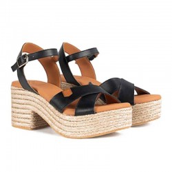 Sandalias de tacón Popa Clifton Mujer Negro