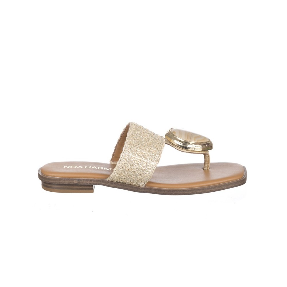 Sandalias Planas Noa Harmon 9970 Mujer Oro