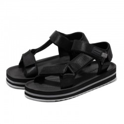 Sandalias Planas D.franklin Dfsh404001 Mujer Negro-negro