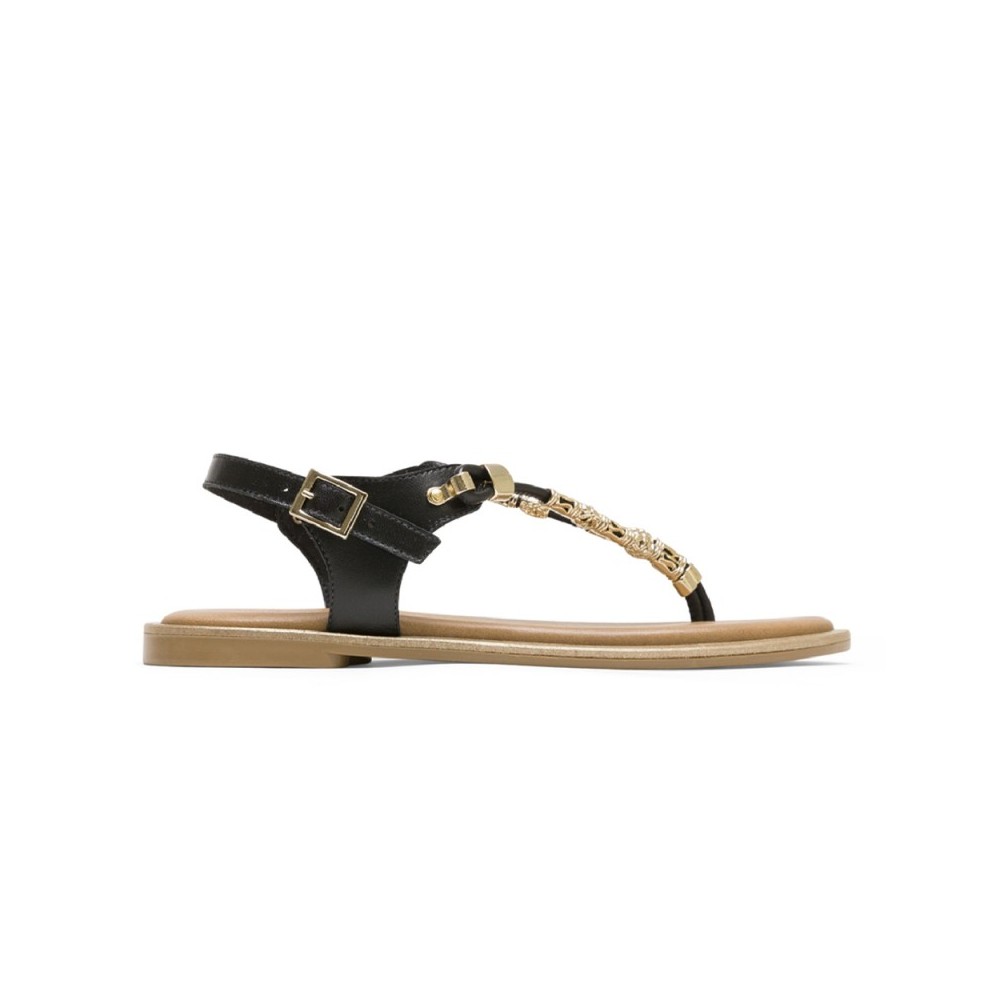 Sandalias Planas Porronet 3112 Mujer Negro