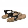 Sandalias Planas Porronet 3112 Mujer Negro