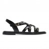 Sandalias Planas Porronet 3113 Mujer Negro