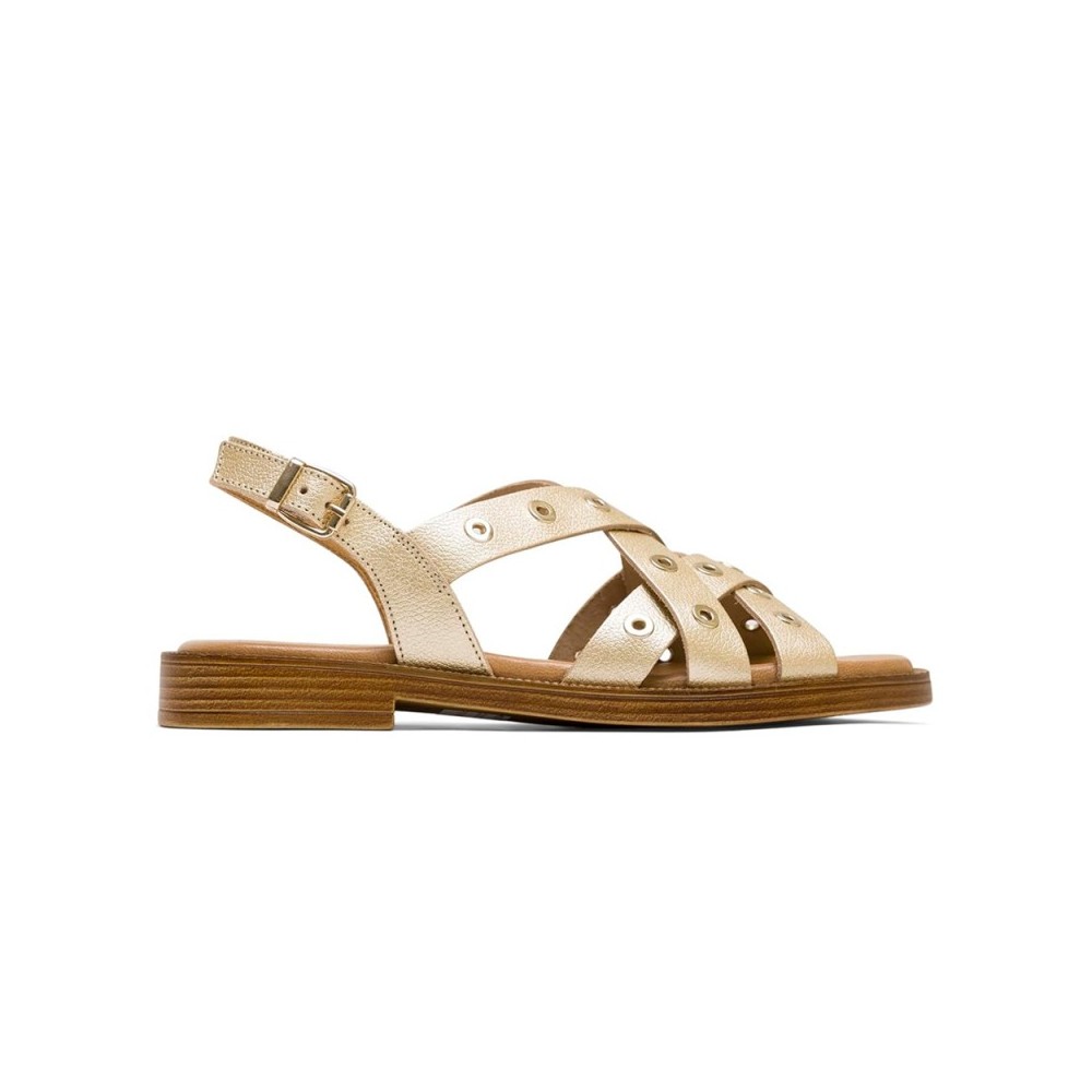 Sandalias Planas Porronet 3125 Mujer Oro