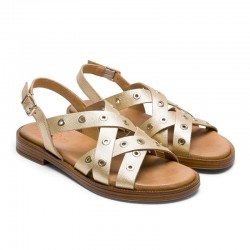 Sandalias Planas Porronet 3125 Mujer Oro