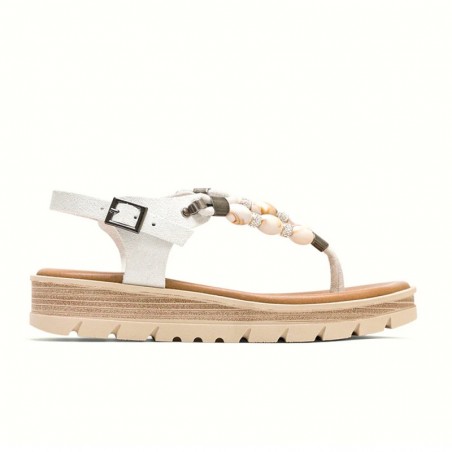 Sandalias Planas Porronet 3144 Mujer Blanco