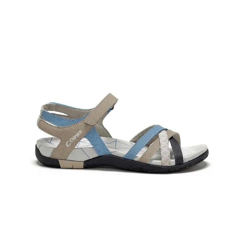 Sandalias Planas Chiruca Malibu 04 Mujer Beig