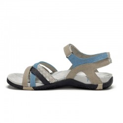 Sandalias Planas Chiruca Malibu 04 Mujer Beig