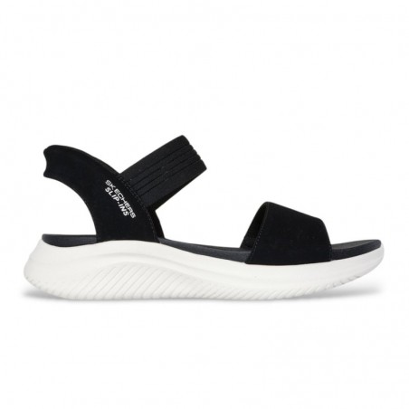 Sandalias Planas Skechers 119804 Mujer Negro