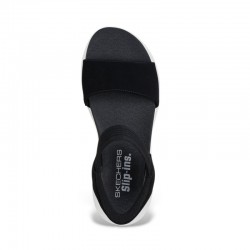 Sandalias Planas Skechers 119804 Mujer Negro