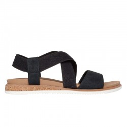 Sandalias Planas Skechers 114705 Mujer Negro