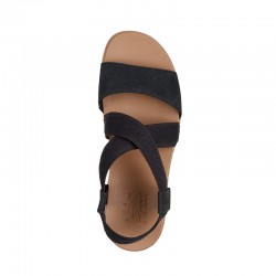Sandalias Planas Skechers 114705 Mujer Negro