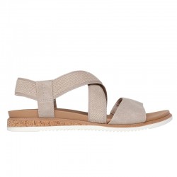 Sandalias Planas Skechers 114705 Mujer Taupe