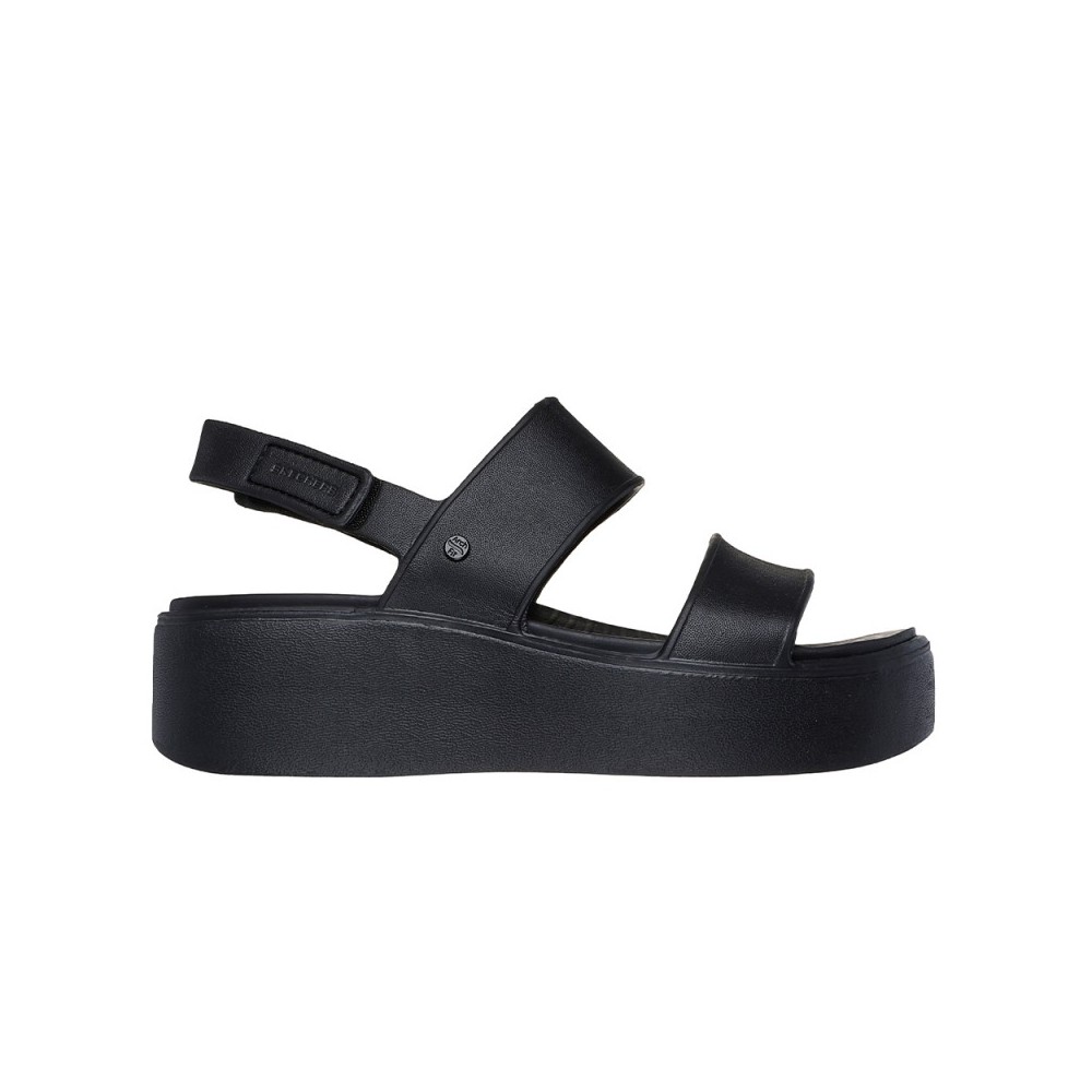 Sandalias Planas Skechers 111257 Mujer Negro-negro