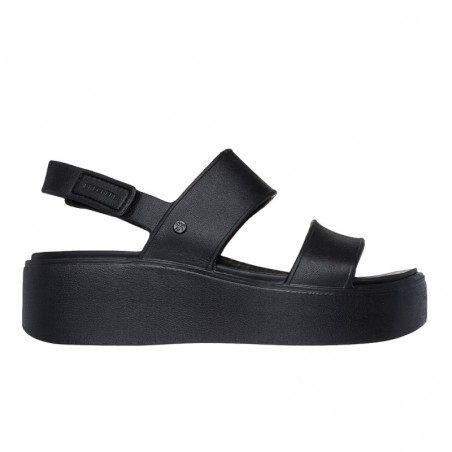 Sandalias Planas Skechers 111257 Mujer Negro-negro