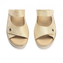 Sandalias Planas Pitillos 10300 Mujer Oro
