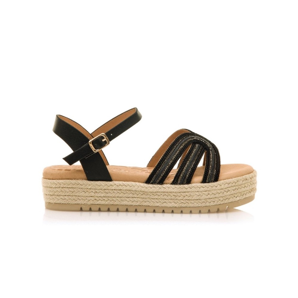 Sandalias Planas Mustang 54501 Mujer Negro