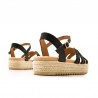 Sandalias Planas Mustang 54501 Mujer Negro