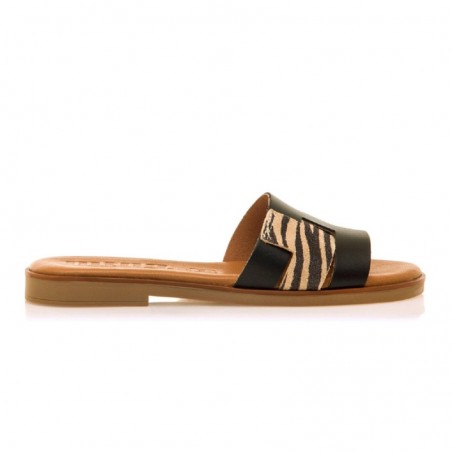 Sandalias Planas Mustang 54181 Mujer Negro