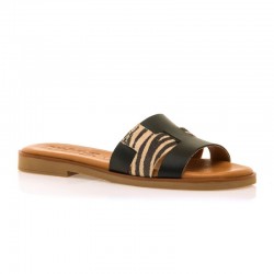 Sandalias Planas Mustang 54181 Mujer Negro