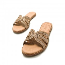Sandalias Planas Mustang 54500 Mujer Oro
