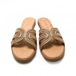 Sandalias Planas Mustang 54500 Mujer Oro