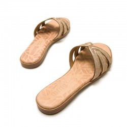 Sandalias Planas Mustang 54500 Mujer Oro