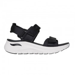 Sandalias Planas Skechers 119465 Mujer Negro
