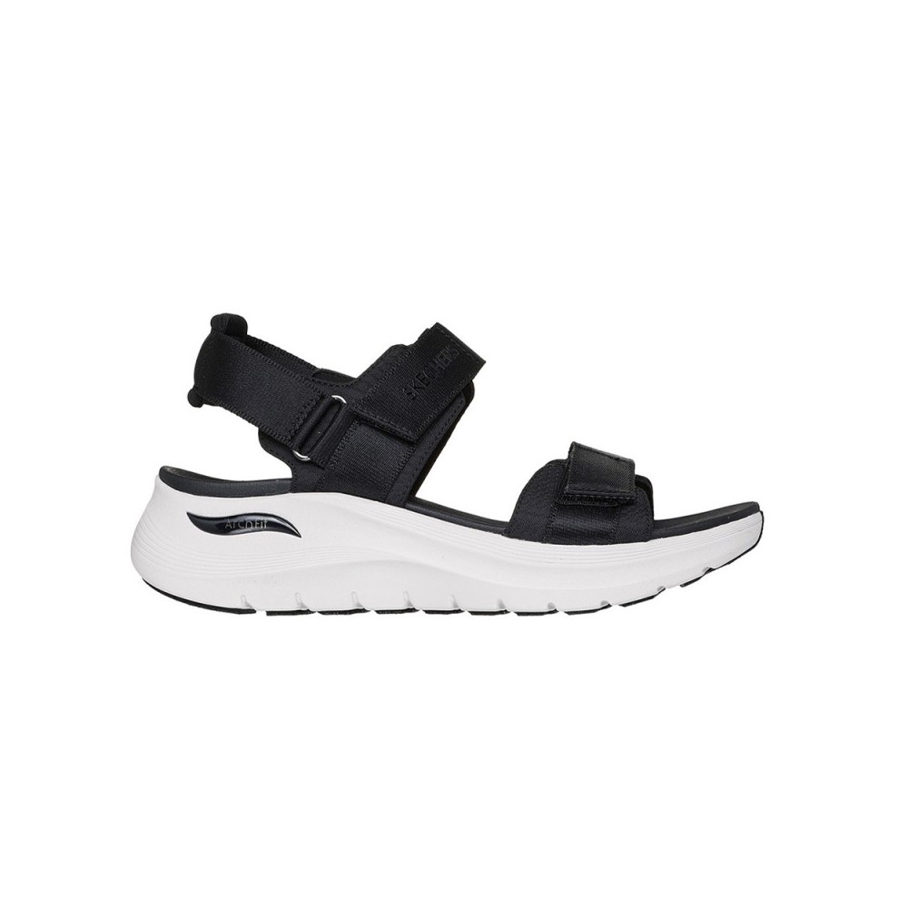 Sandalias Planas Skechers 119465 Mujer Negro