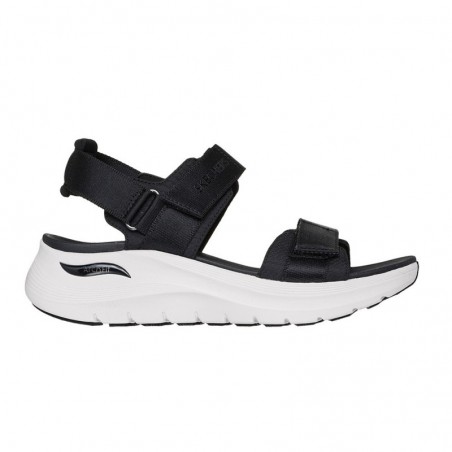 Sandalias Planas Skechers 119465 Mujer Negro
