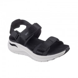 Sandalias Planas Skechers 119465 Mujer Negro
