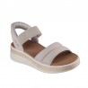 Sandalias Planas Skechers 114413 Mujer Taupe