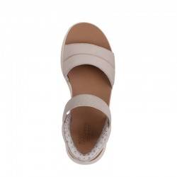 Sandalias Planas Skechers 114413 Mujer Taupe