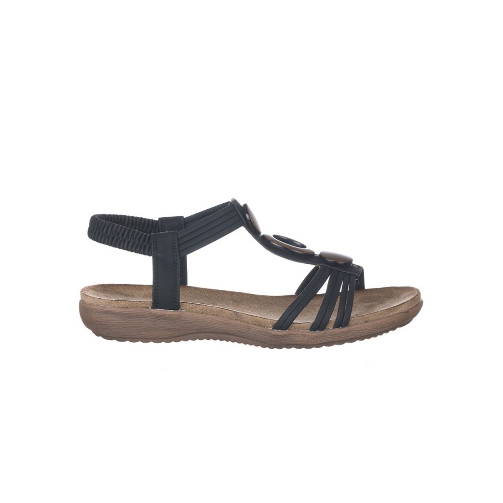 Sandalias Planas Zapp 26676 Mujer Negro