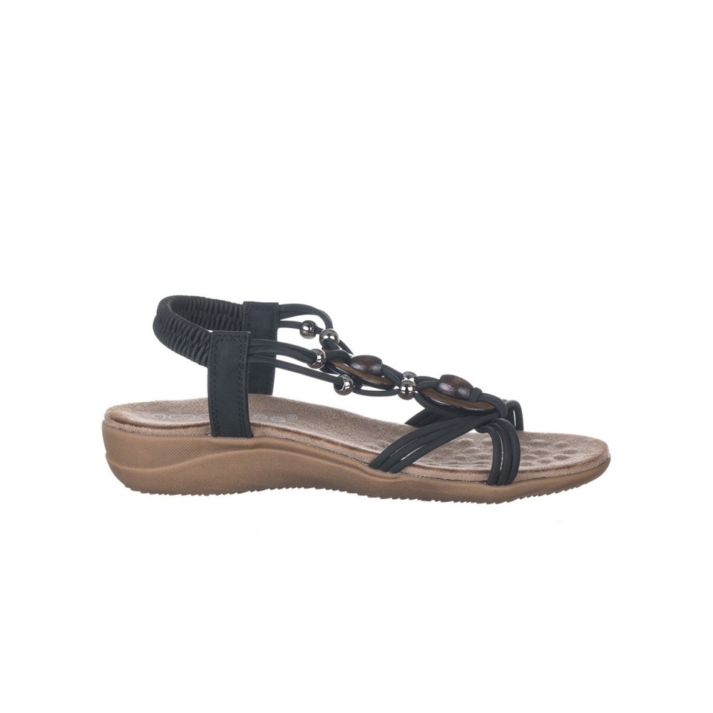 Sandalias Planas Zapp 28685 Mujer Negro