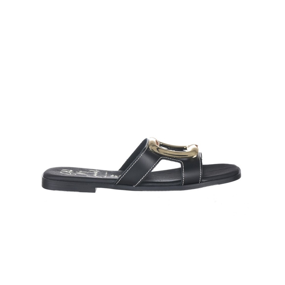 Sandalias Planas Oh My Sandals 5565 Mujer Negro