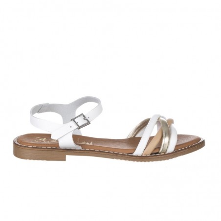 Sandalias Planas Oh My Sandals 5574 Mujer Blanco