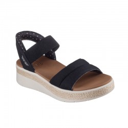 Sandalias Planas Skechers 114413 Mujer Negro