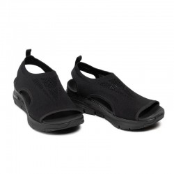 Sandalias Planas Skechers 119236 Mujer Negro-negro