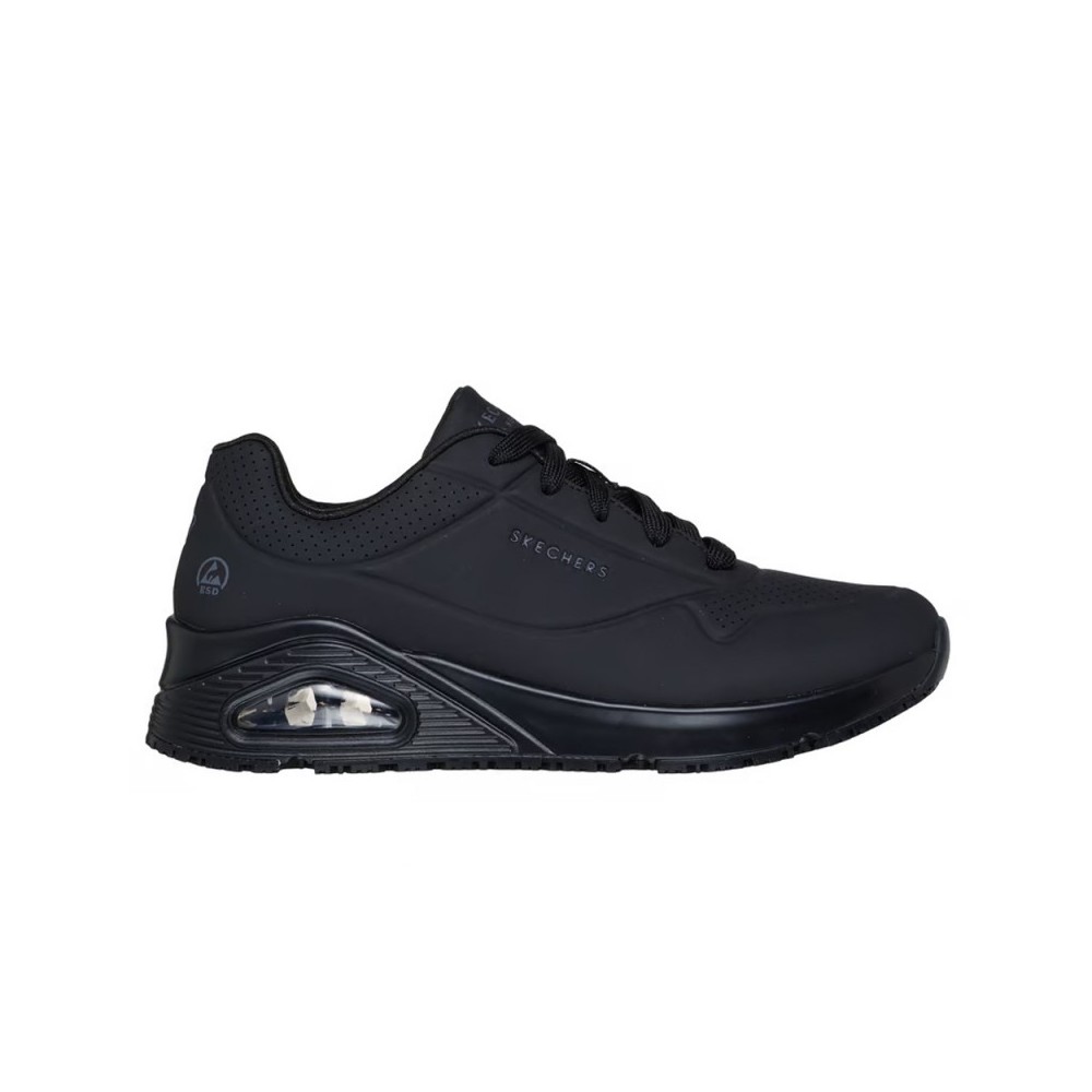 Sneakers Skechers Work: Uno Sr Mujer Negro-negro