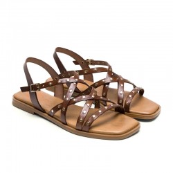 Sandalias Planas Porronet 3113 Mujer Moka