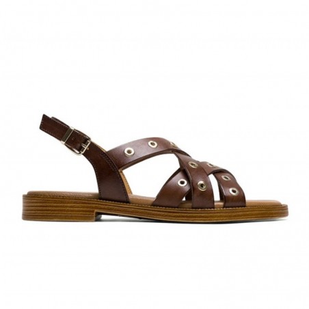 Sandalias Planas Porronet 3125 Mujer Moka