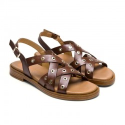Sandalias Planas Porronet 3125 Mujer Moka