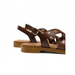 Sandalias Planas Porronet 3125 Mujer Moka